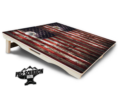 Distressed Flag Cornhole Boards - Pro Solution Elite Series