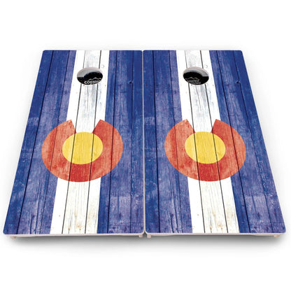 Colorado Wood Skyline Cornhole Boards - Pro Solution Lite Series
