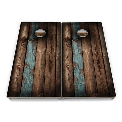 Brown Two Tone Stripes Cornhole Boards - Professional Tournament Series