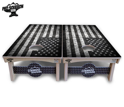 Monochrome Flag Cornhole Boards - Pro Solution Elite Series