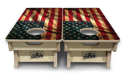 Mini Cornhole Boards - USA Wood Flag Color