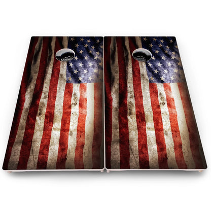 USA Wood Flag Color Cornhole Boards - Pro Solution Lite Series
