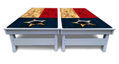 Texas Rustic Flag Cornhole Boards - All Weather Series