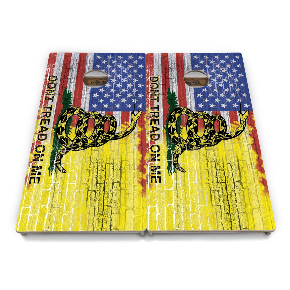 DTOM Yellow Triangle Cornhole Boards - Professional Tournament Series