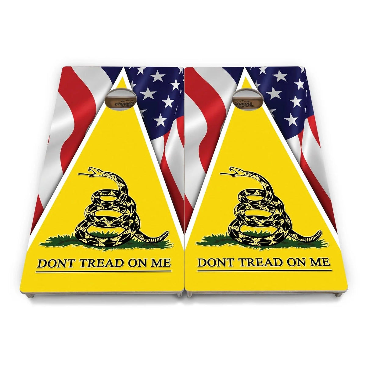 DTOM Yellow Triangle Cornhole Boards - Professional Tournament Series