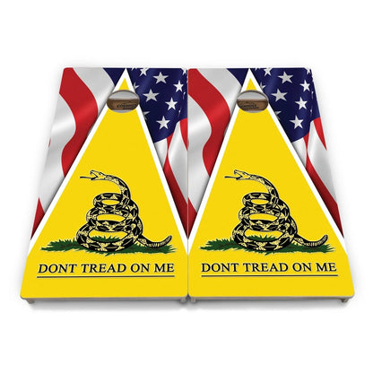 DTOM Yellow Triangle Cornhole Boards - Professional Tournament Series