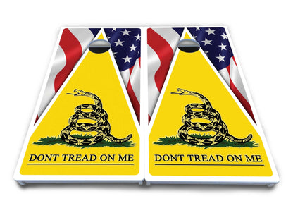 DTOM Yellow Triangle Cornhole Boards - All Weather Series