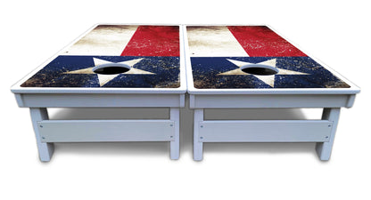 Texas Distressed Flag Cornhole Boards - All Weather Series