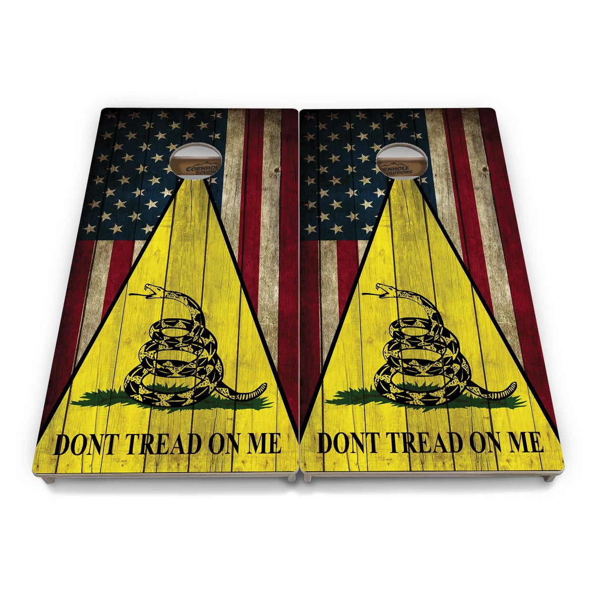 DTOM Yellow Triangle Cornhole Boards - Professional Tournament Series