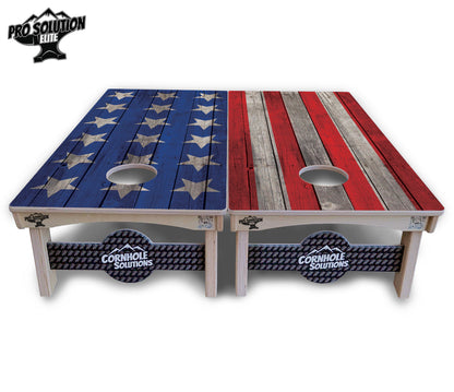 Large Stars & Stripes Cornhole Boards - Pro Solution Elite Series