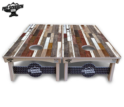 Colorful Planks Cornhole Boards - Pro Solution Elite Series