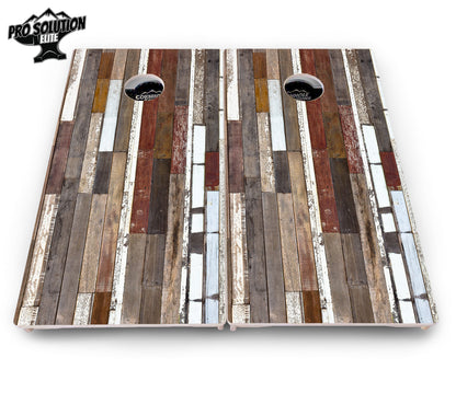 Colorful Planks Cornhole Boards - Pro Solution Elite Series