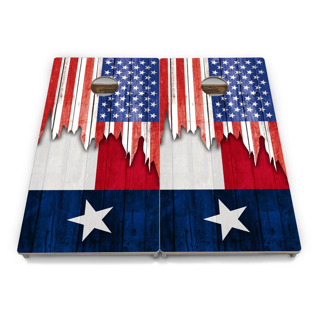 Burnt Texas Flag Cornhole  Boards - Professional Tournament Series