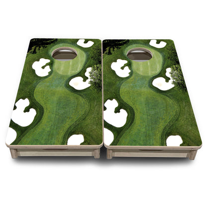 Mini Cornhole Boards - Golf Course