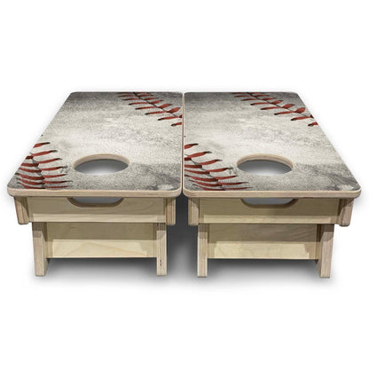 Mini Cornhole Boards - Worn Baseball & Glove