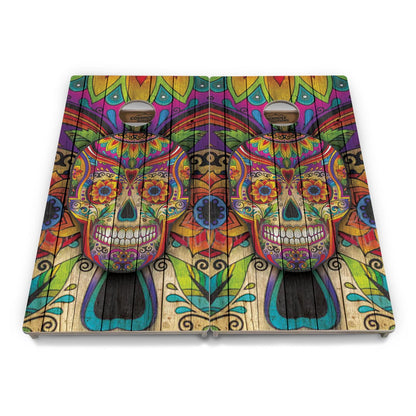 Sugar Skull Cornhole Boards - Professional Tournament Series - Colorful