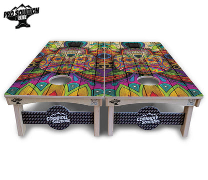 Sugar Skull Cornhole Boards - Pro Solution Elite Series - Colorful