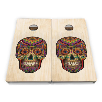 Sugar Skull Cornhole Boards - Professional Tournament Series - Colorful