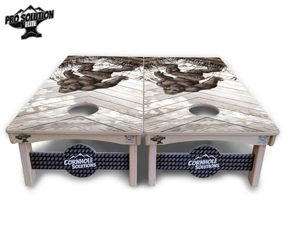 Bigfoot Whitewash Cornhole Boards - Pro Solution Elite Series