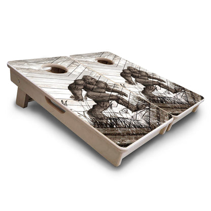 Mini Cornhole Boards - Bigfoot Whitewash