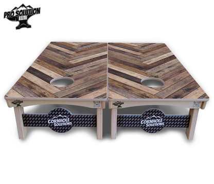 Herringbone Cornhole Boards - Pro Solution Elite Series