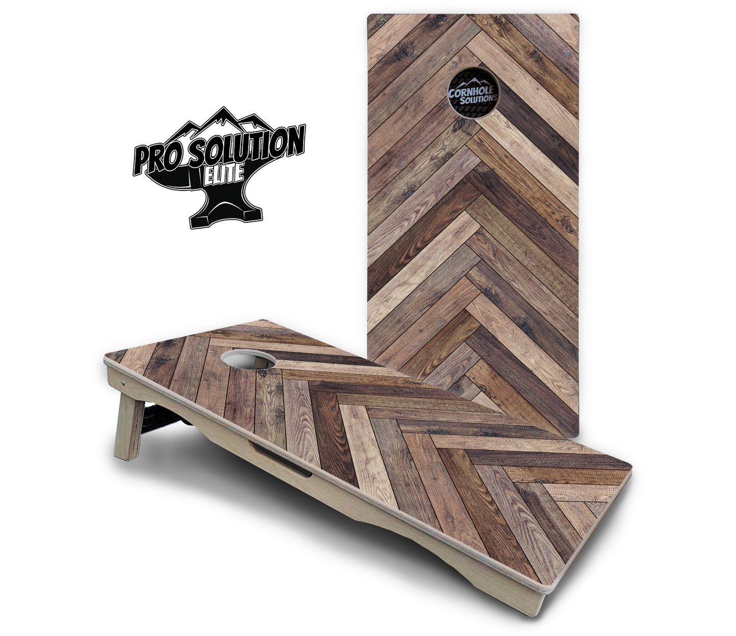 Herringbone Cornhole Boards - Pro Solution Elite Series
