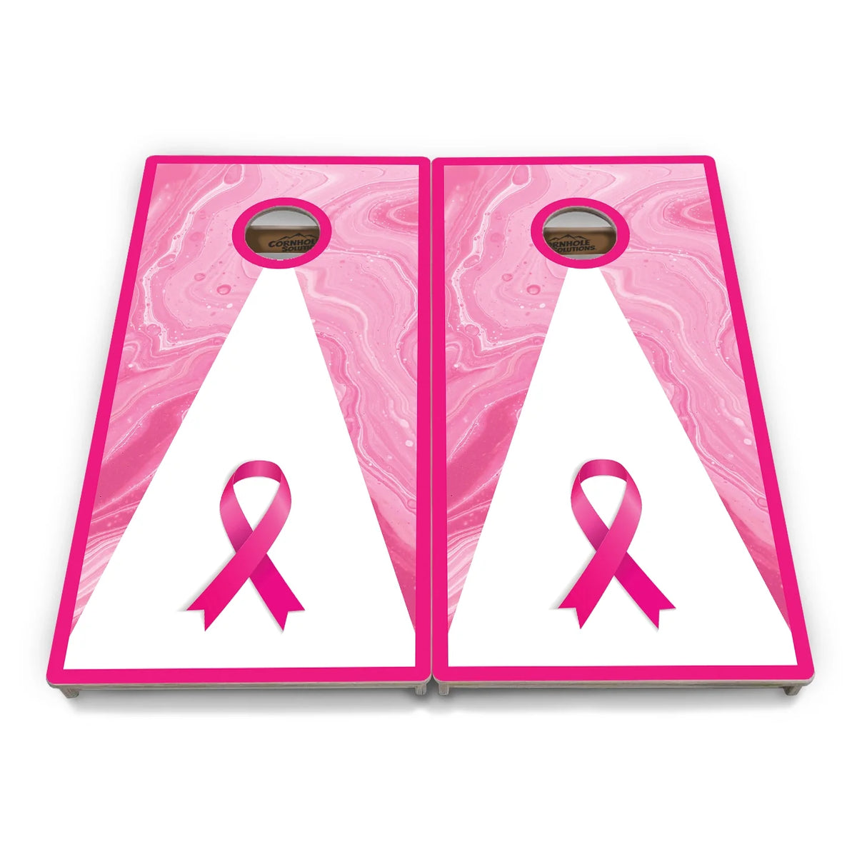 Cancer Awareness Breast Cornhole Boards - Professional Tournament Series