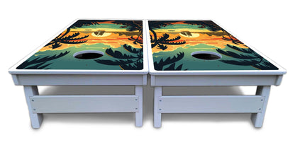 Beach Sunset Cornhole Boards - All Weather Series