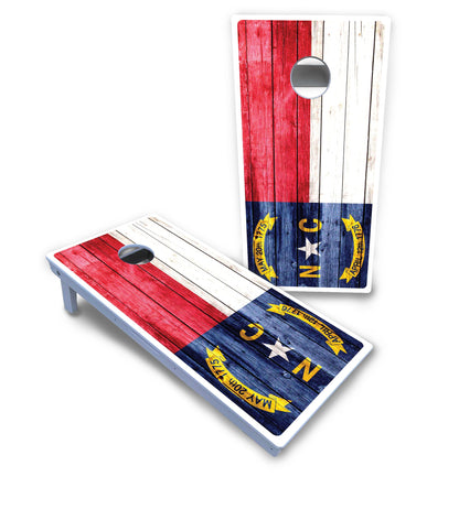 North Carolina State Flag Cornhole Boards - All Weather Series