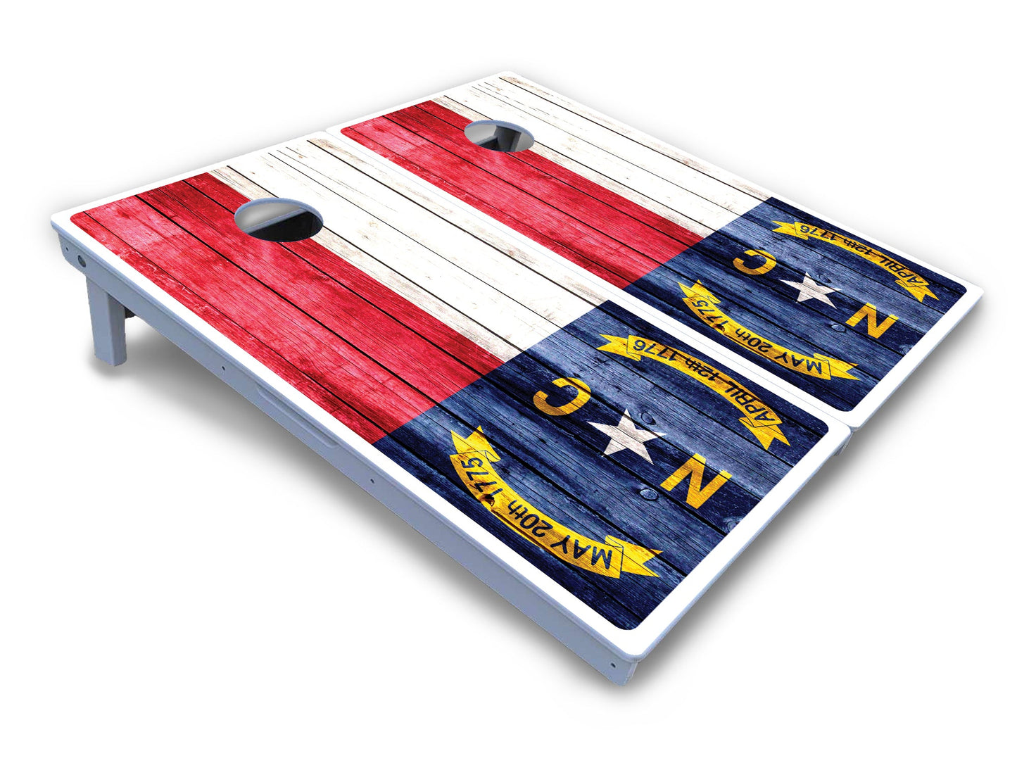 North Carolina State Flag Cornhole Boards - All Weather Series