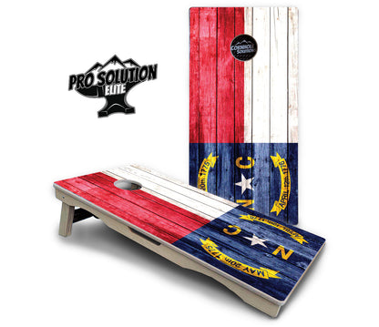 North Carolina State Flag Cornhole Boards - Pro Solution Elite Series