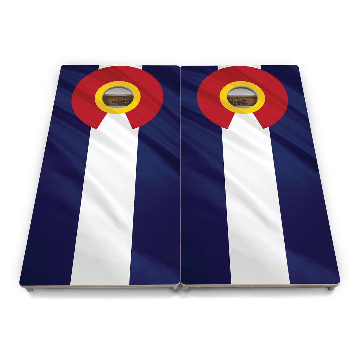 Colorado Natural Wood Skyline Cornhole Boards - Professional Tournament Series