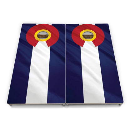 Colorado Natural Wood Skyline Cornhole Boards - Professional Tournament Series