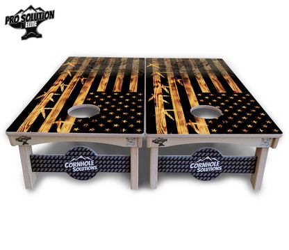 Hidden Turkey Flag Cornhole Boards - Pro Solution Elite Series