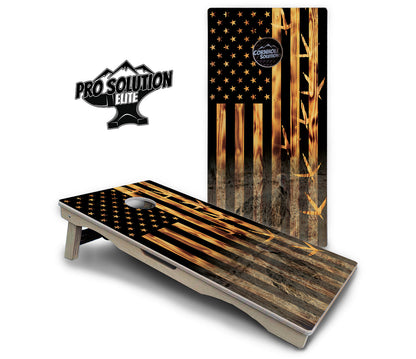 Hidden Turkey Flag Cornhole Boards - Pro Solution Elite Series