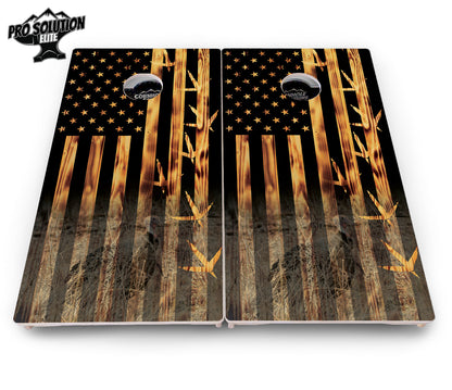 Hidden Turkey Flag Cornhole Boards - Pro Solution Elite Series
