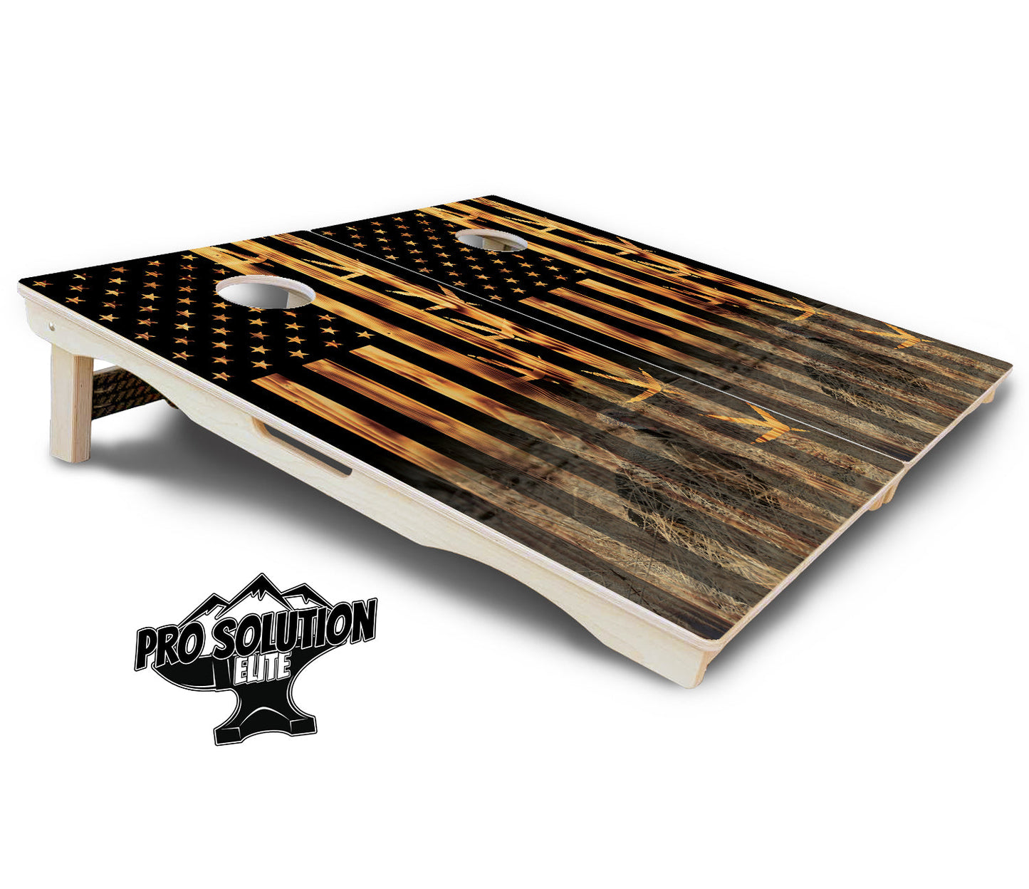 Hidden Turkey Flag Cornhole Boards - Pro Solution Elite Series