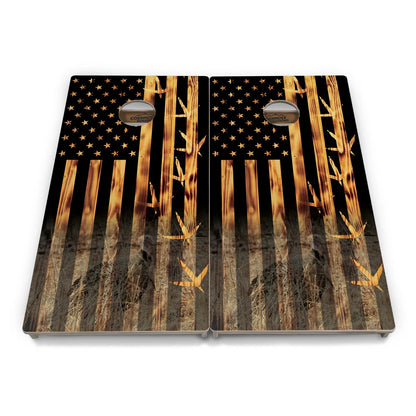 Hidden Turkey Flag Cornhole Boards - Professional Tournament Series