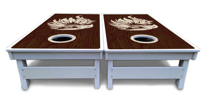 Stained Flag & Eagle Cornhole Boards - All Weather Series