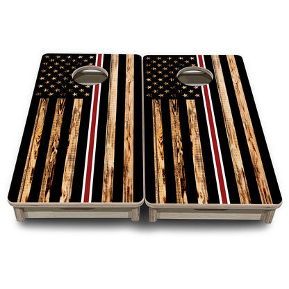 Mini Cornhole Boards - Nurse Thin Line Flag