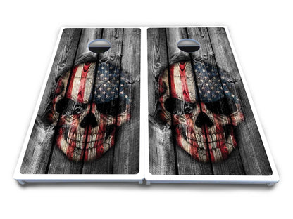 Skull Flag Cornhole Boards - All Weather Series