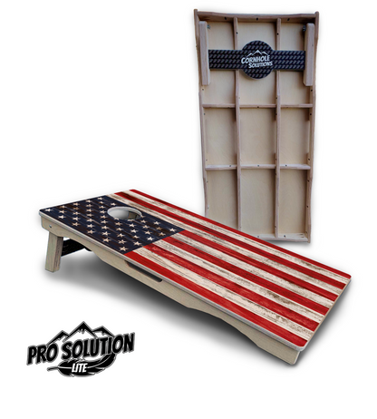 Antique Flag510 Cornhole Boards - Pro Solution Lite Series