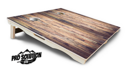 Barnwood Planks Cornhole Boards - Pro Solution Lite Series