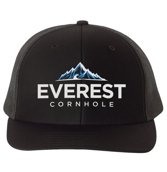 Everest Cornhole Black Mesh Flatbill Snapback Cap – Everest Logo with Breathable Performance Back (Copy)