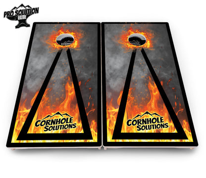 Fire Triangle CS Logo Cornhole Boards - Pro Solution Elite Series