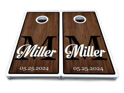 Wedding Letter Name Cornhole Boards - All Weather Series