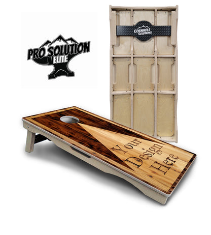 Custom Wooden Triangle Cornhole Boards - Pro Solution Lite Series