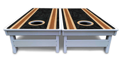 Dark Wood Cornhole Boards - All Weather Series