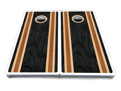 Dark Wood Cornhole Boards - All Weather Series