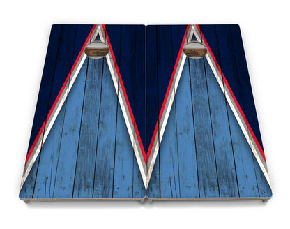Team Color Triangle Cornhole Boards - Professional Tournament Series
